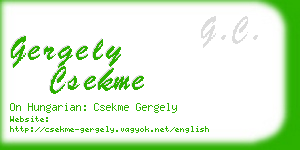 gergely csekme business card